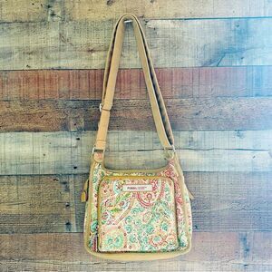 Fossil Authentic Classic Vintage Cotton Paisley/Floral Crossbody